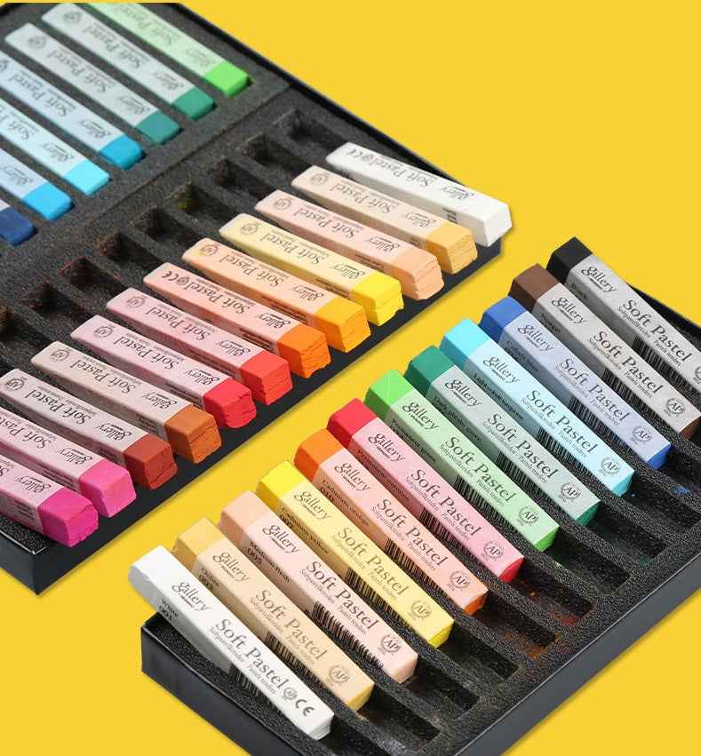 Mungyo Gallery Soft Pastel Squares Cardboard Box Set of 24-Assorted Colors - TTpen