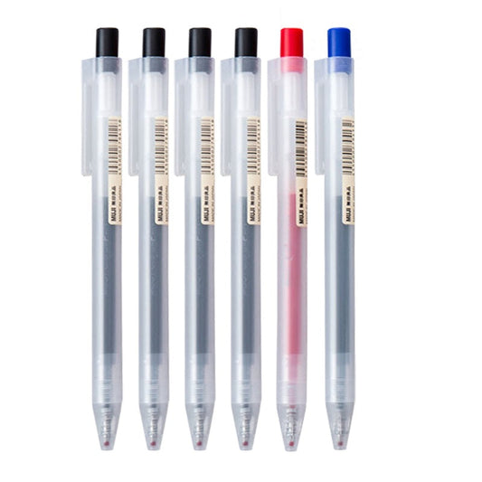MUJI Gel Ink Click Pen 6 Pack 0.5mm