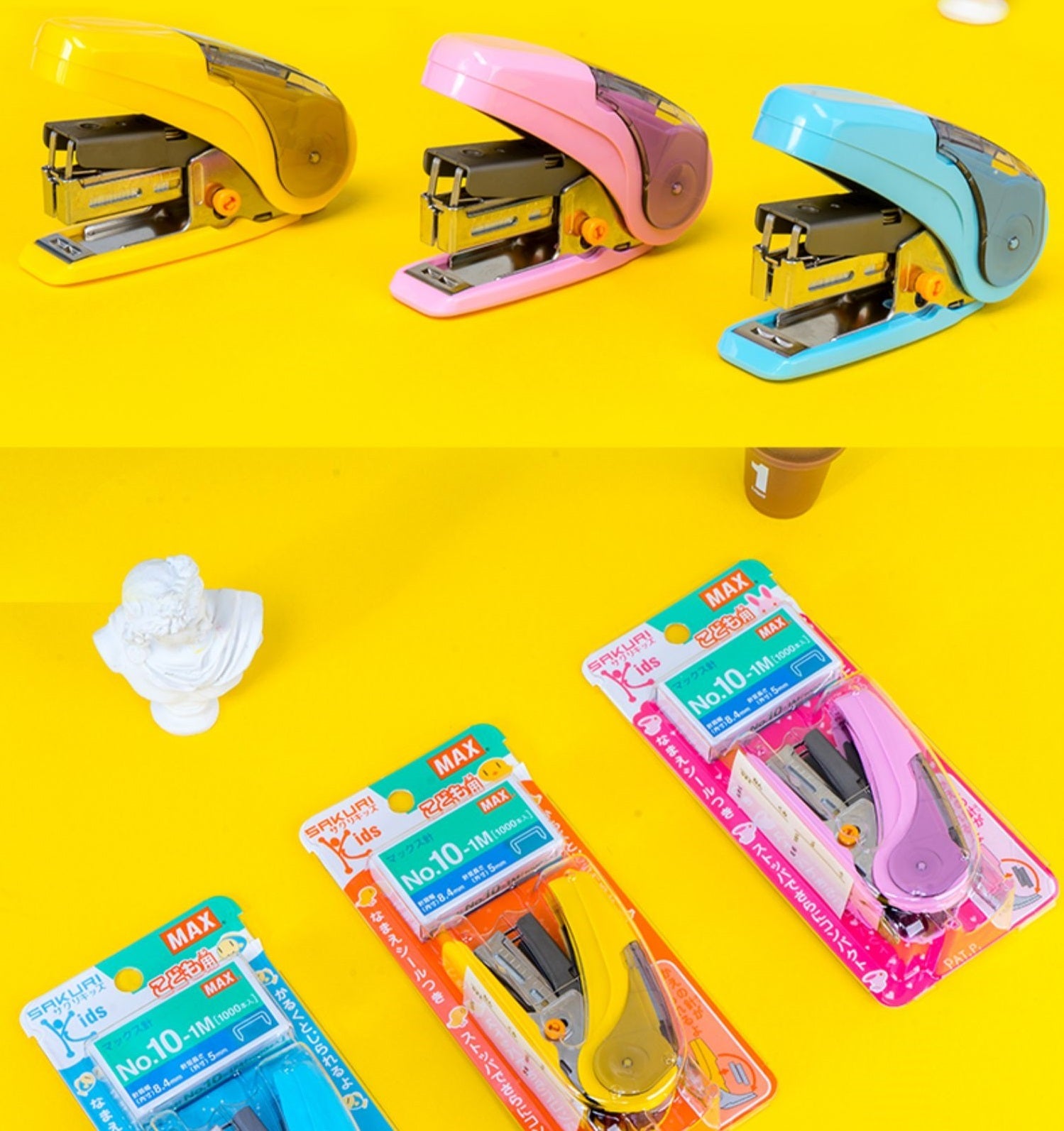 Max SAKURI Kid's Stapler HD-10NLCK with 1000pcs Staples - TTpen