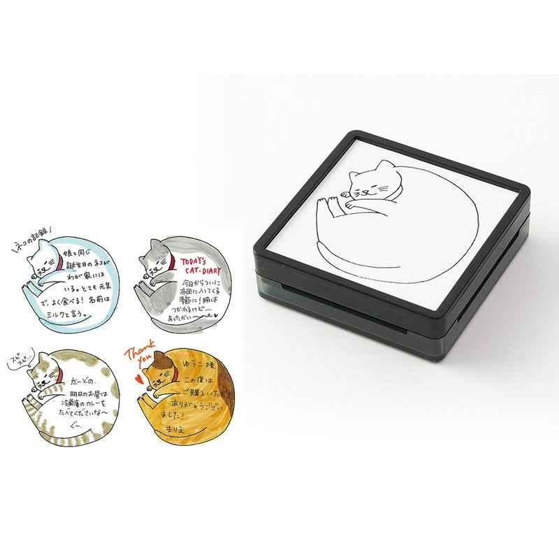 Midori Paintable Stamp Oil Based Ink Rubber Stamp Square 50x50mm