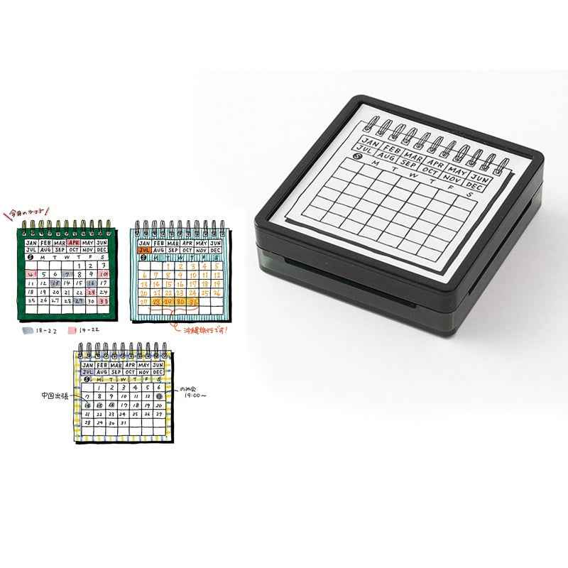 Midori Paintable Stamp Oil Based Ink Rubber Stamp Square 50x50mm