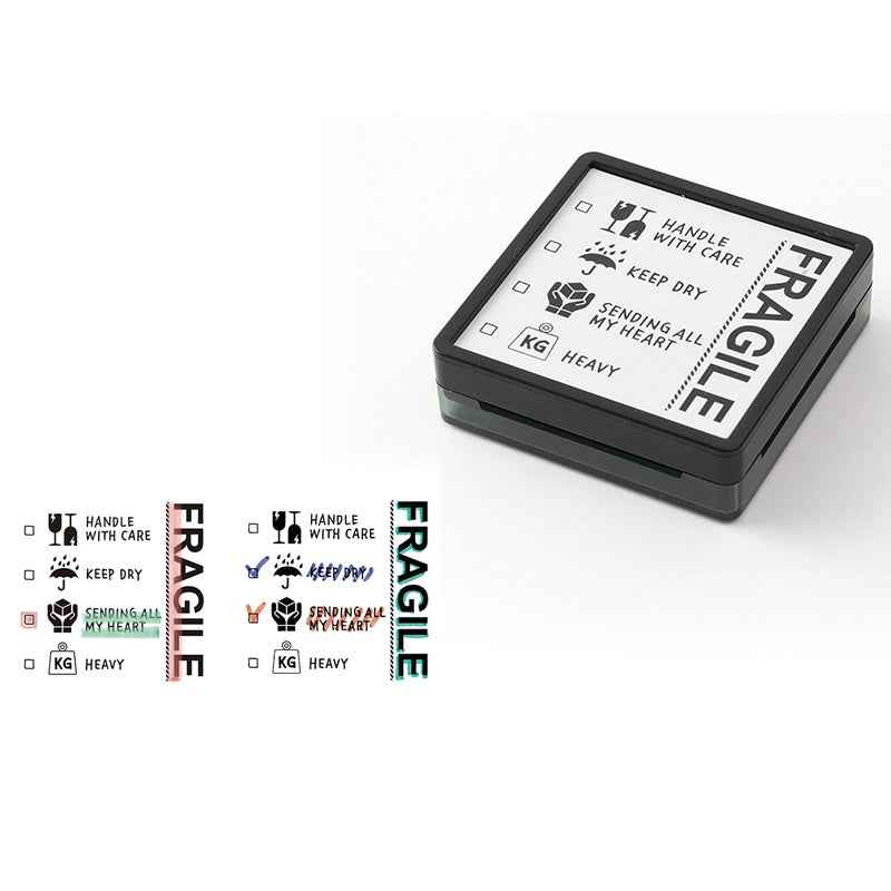 Midori Paintable Stamp Oil Based Ink Rubber Stamp Square 50x50mm