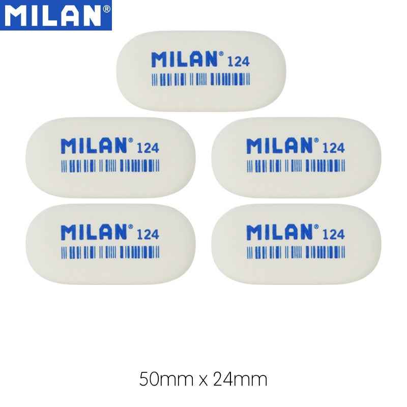 Milan Pencil Eraser 124 Oval/430 Square/4045 Triangle,5 Pack