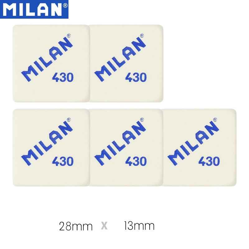Milan Pencil Eraser 124 Oval/430 Square/4045 Triangle,5 Pack