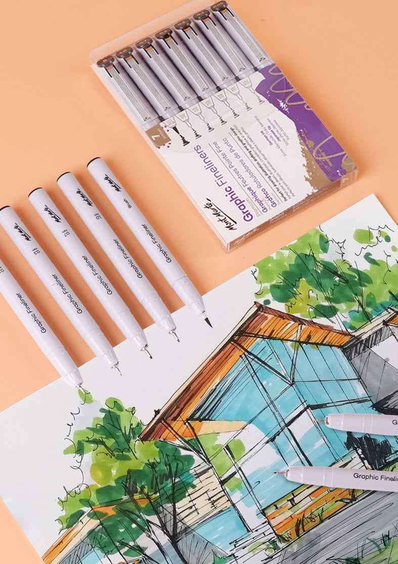 Mont Marte Premium Graphic Fineliners,7 Piece - TTpen