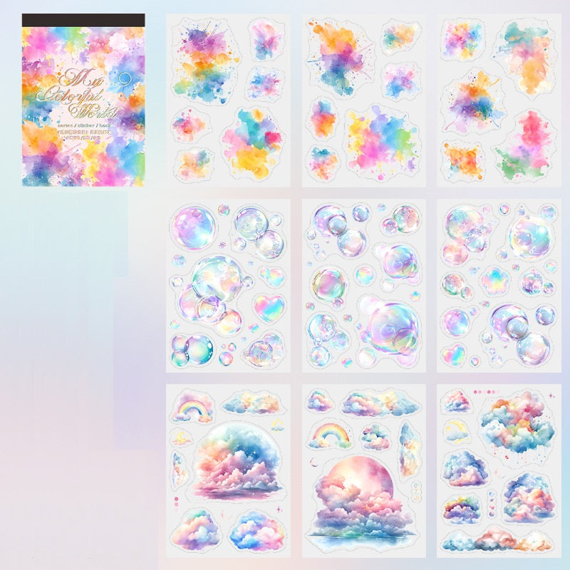 4 My Colorful World Sticker Books 72 Sheets