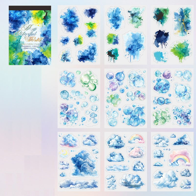 4 My Colorful World Sticker Books 72 Sheets