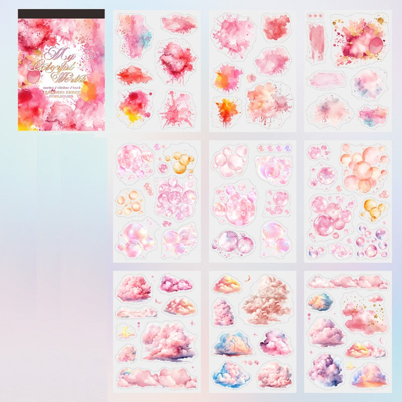 4 My Colorful World Sticker Books 72 Sheets