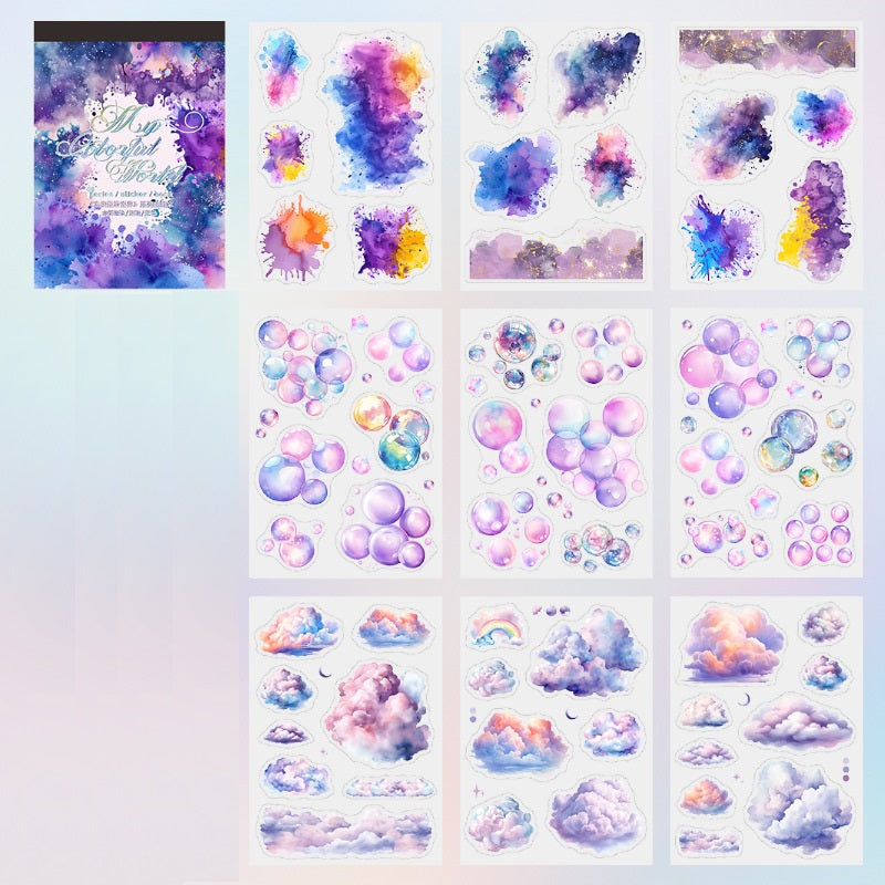 4 My Colorful World Sticker Books 72 Sheets