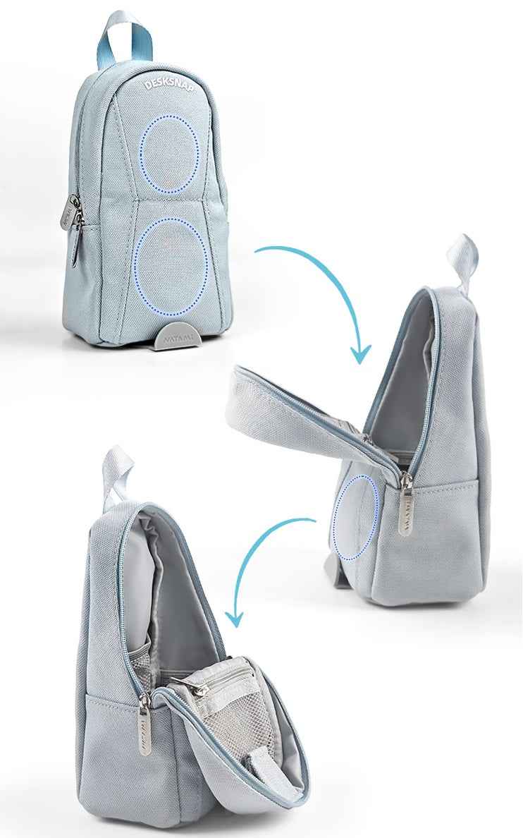 NATAMI DESKSNAP Stand-Up Suction Cup Pen Bag Pencil Case