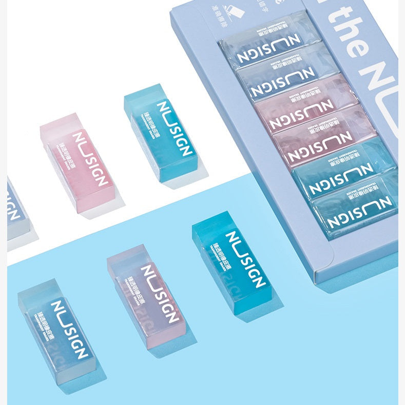 DELI NS154 NUSIGN 3Pcs Rubber Transparent Erasers