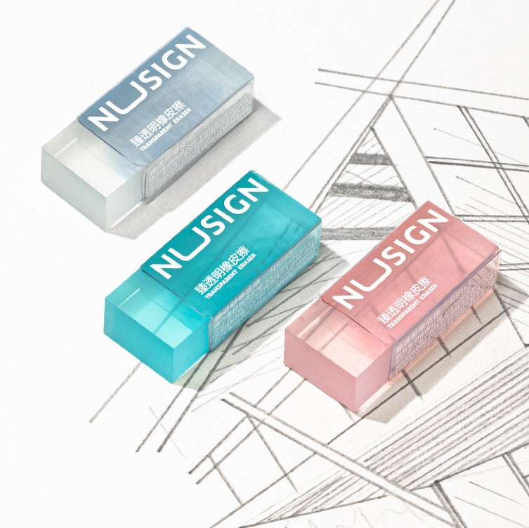 DELI NS154 NUSIGN 3Pcs Rubber Transparent Erasers
