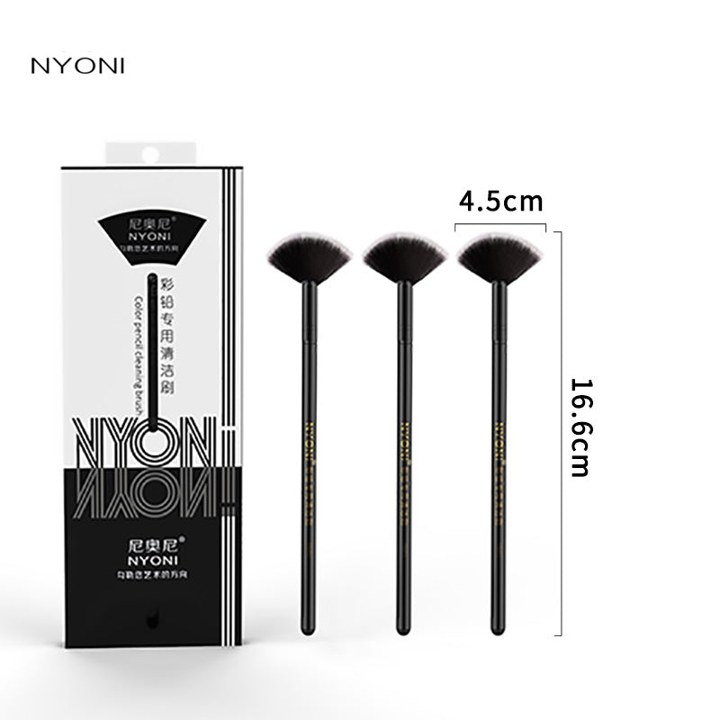 NYONI Pencil Cleaning Brush Set 3-Pack for Smudging Blending Cleanup
