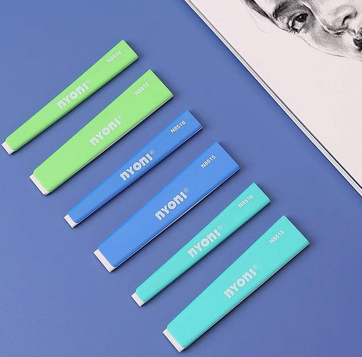 NYONI Ultra-Thin 2mm Eraser 2-Pack for Sketching,Highlighting