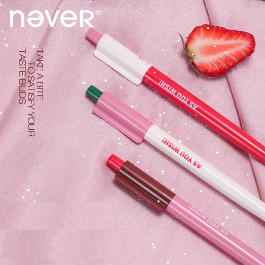 Never Strawberry Pie Click Gel Pen – 0.5mm Black Ink 3 Pack