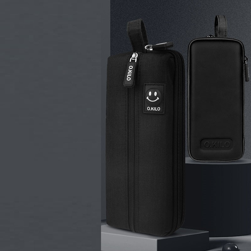 O.KILO Triple-Layer Pencil Case Student Stationery Bag for Kids Teens