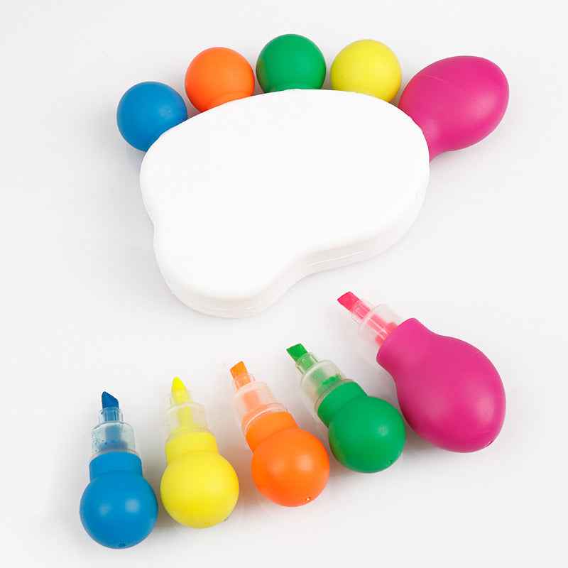 2pcs Foot Shape Highlighter Fluorescent Watercolor Pens - TTpen