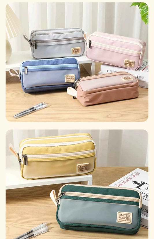 TOME United Forces 3-Layer Large Capacity Pen Bag Pencil Storage Pouch