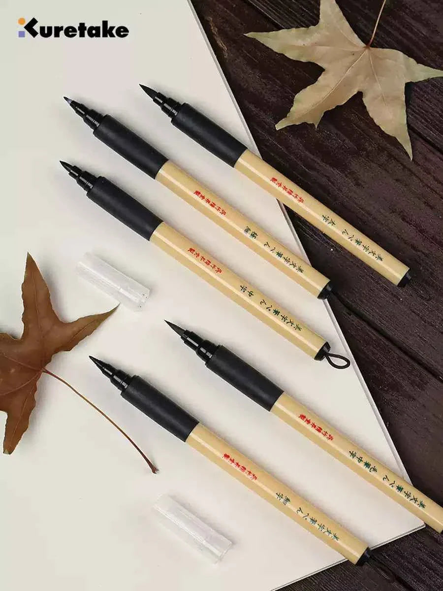 Kuretake Bimoji Brush Pen 5pcs for Calligraphy Hand Lettering