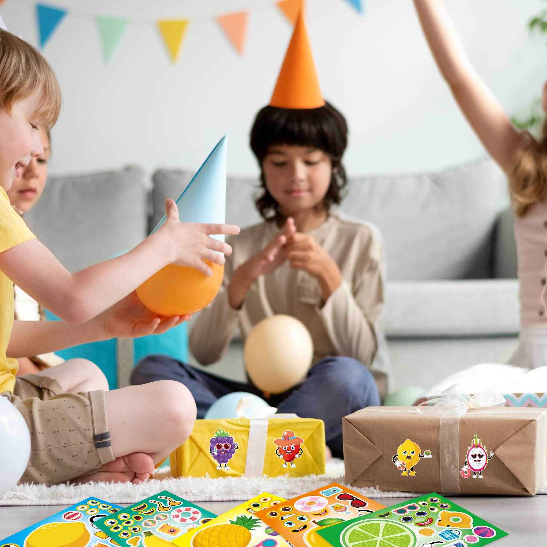 32 Sheets Fruit Theme Make Your Own Stickers for Kids - TTpen