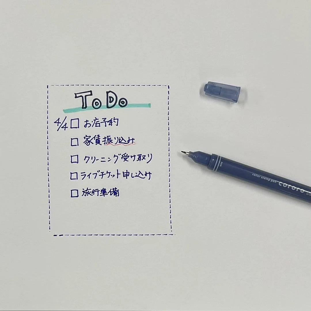 Sun-Star Cororo Roller Stamp Pen - Wave & Dot