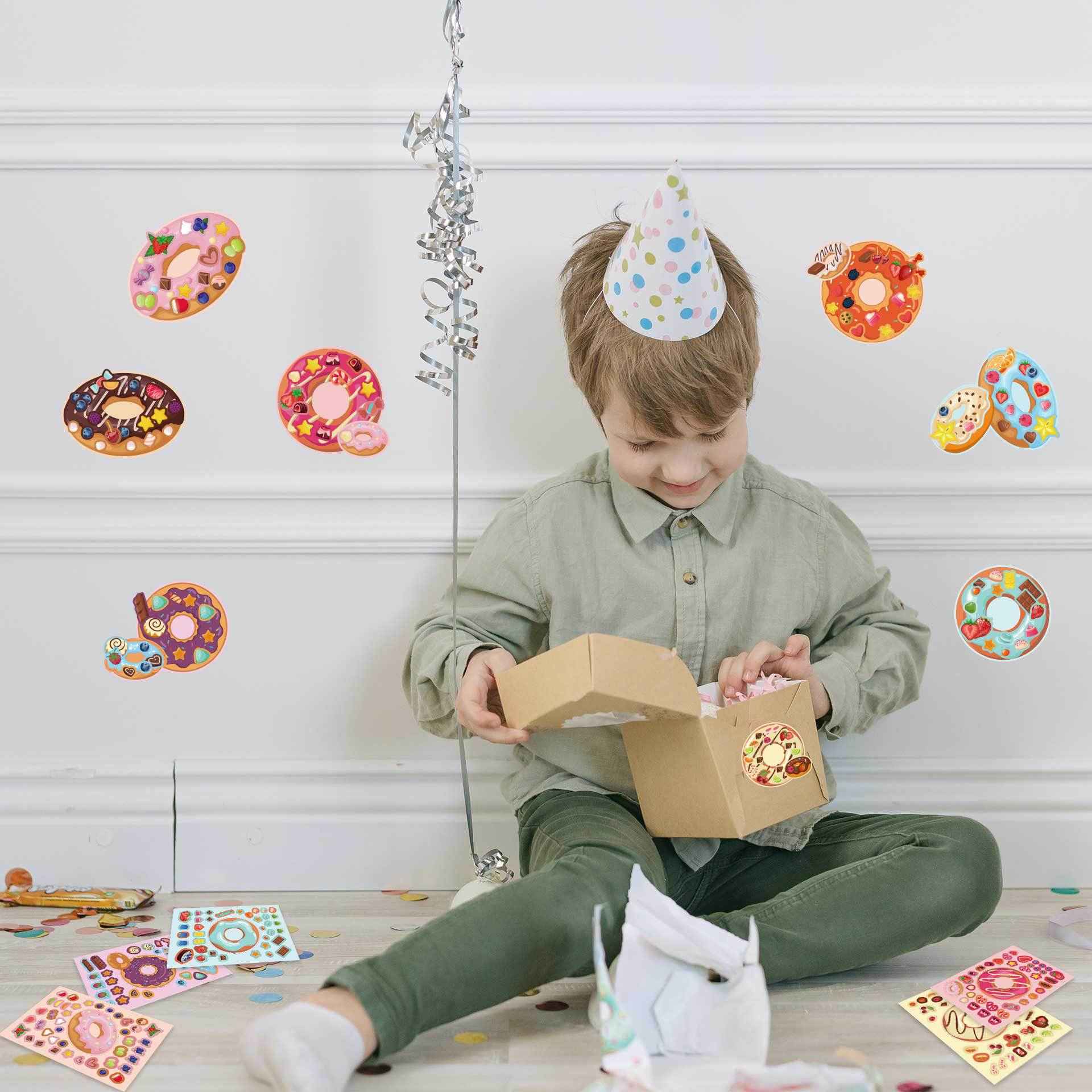 32 Sheets Donuts Make Your Own Stickers for Kids - TTpen