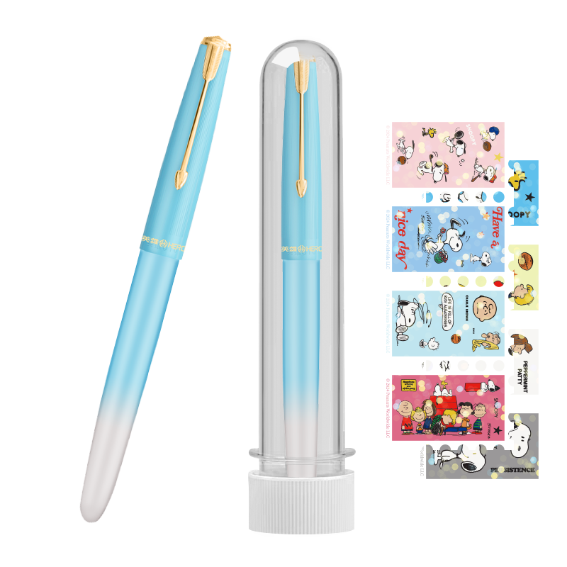 HERO 616Plus Fountain Pen 0.38mm Fine Nib Gradient Color with Stickers - TTpen