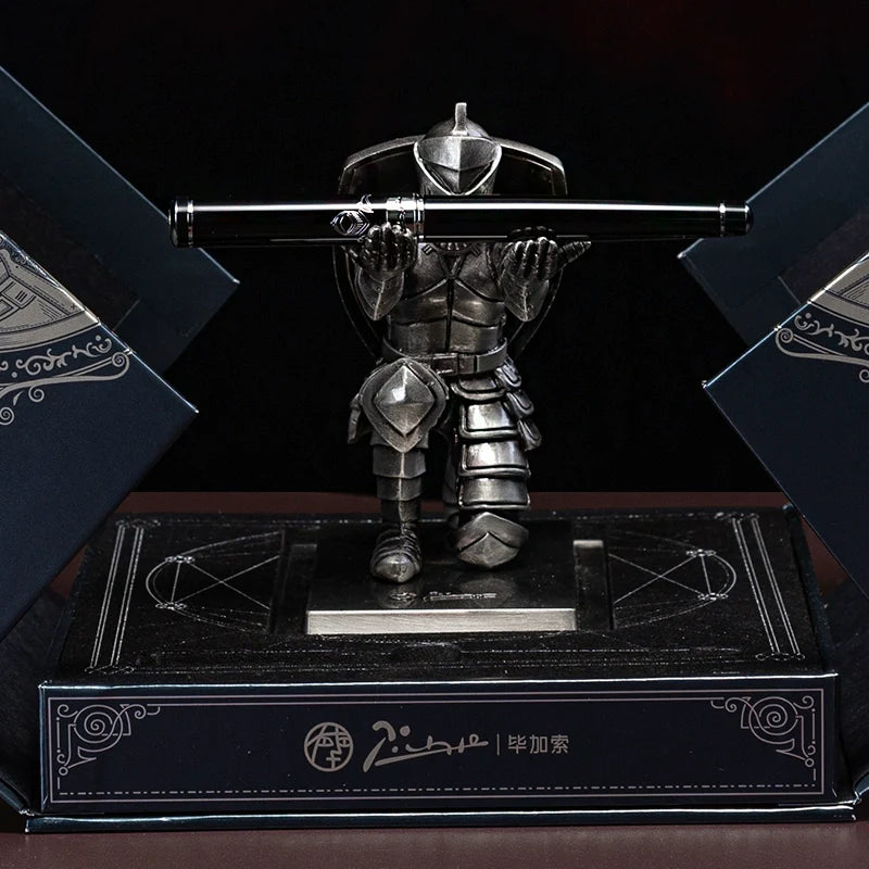 Picasso Knight Fountain Pen Gift Set Fine Nib Brass Pen Alloy Base - TTpen