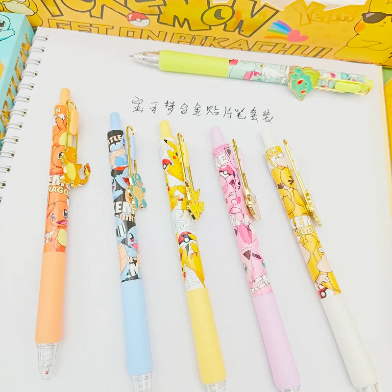 Pokémon Cartoon Gel Pen 6-Pack Fun Collectible Writing Set for Fans