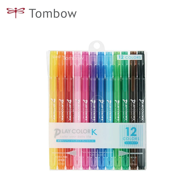 Tombow Play Color K Felt Tip Pen Set 6/12/24/36 Colors