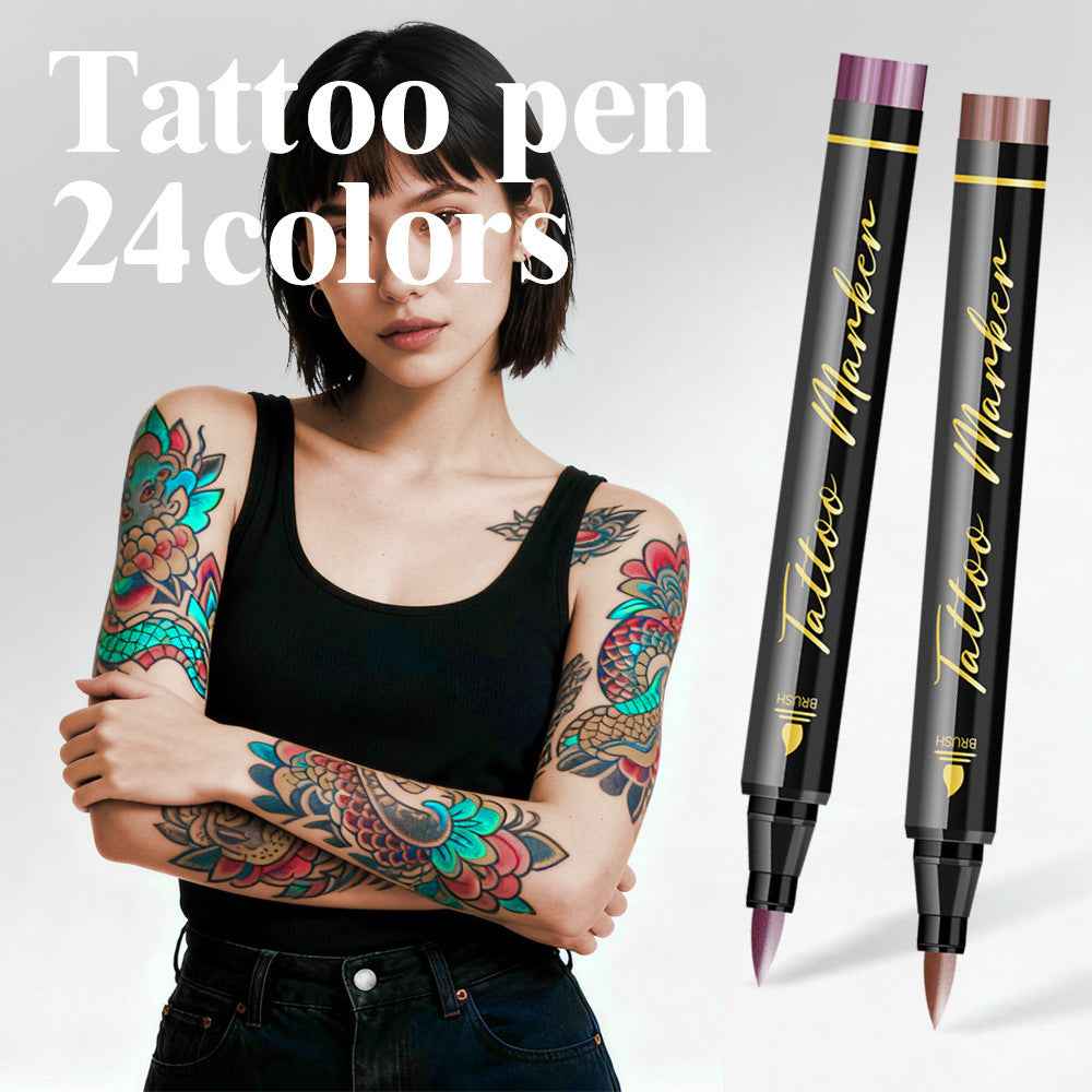 10/12/18/24 Colors Temporary Tattoo Markers Set
