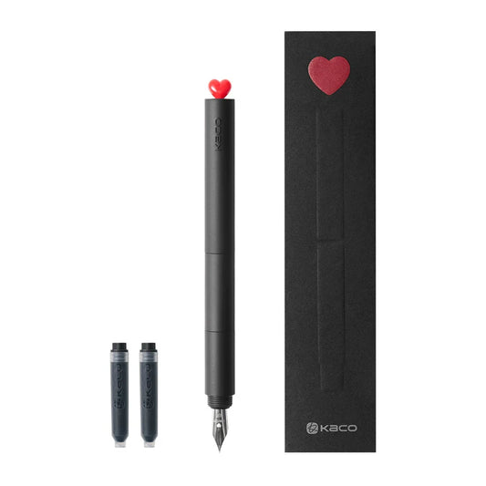 KACO First Heart Fountain Pen with EF Nib and 2 Black Ink Cartridges