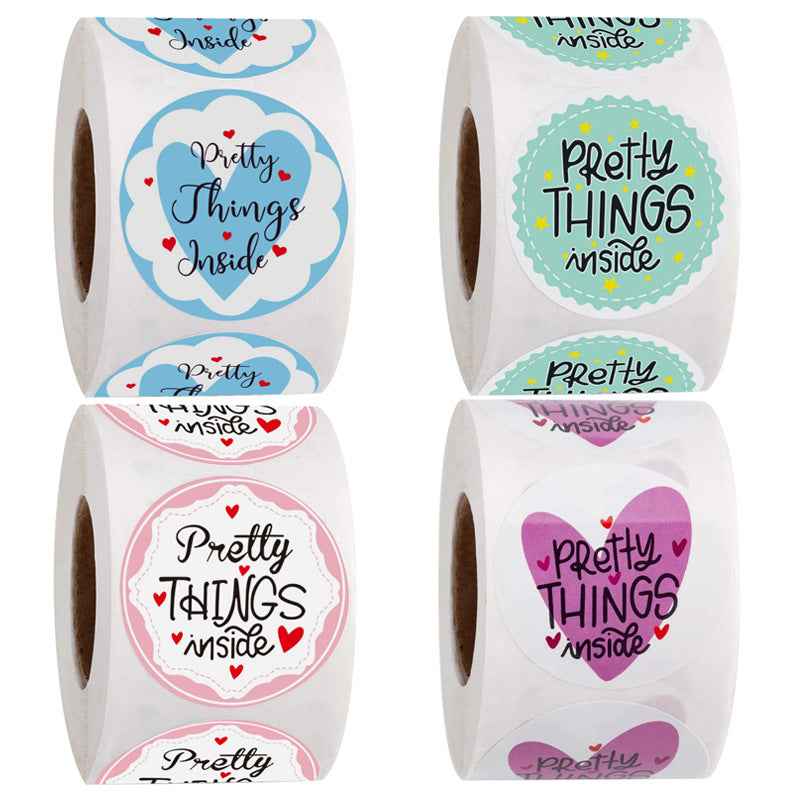 2000pcs Pretty Things Inside Stickers,Round 1 Inch Adhesive Labels - TTpen
