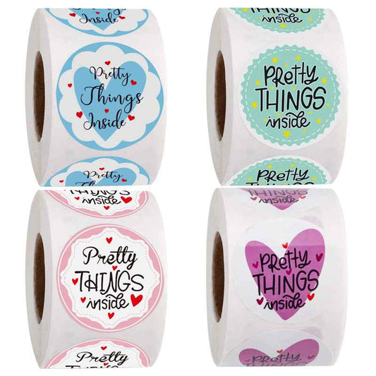 2000pcs Pretty Things Inside Stickers,Round 1 Inch Adhesive Labels - TTpen