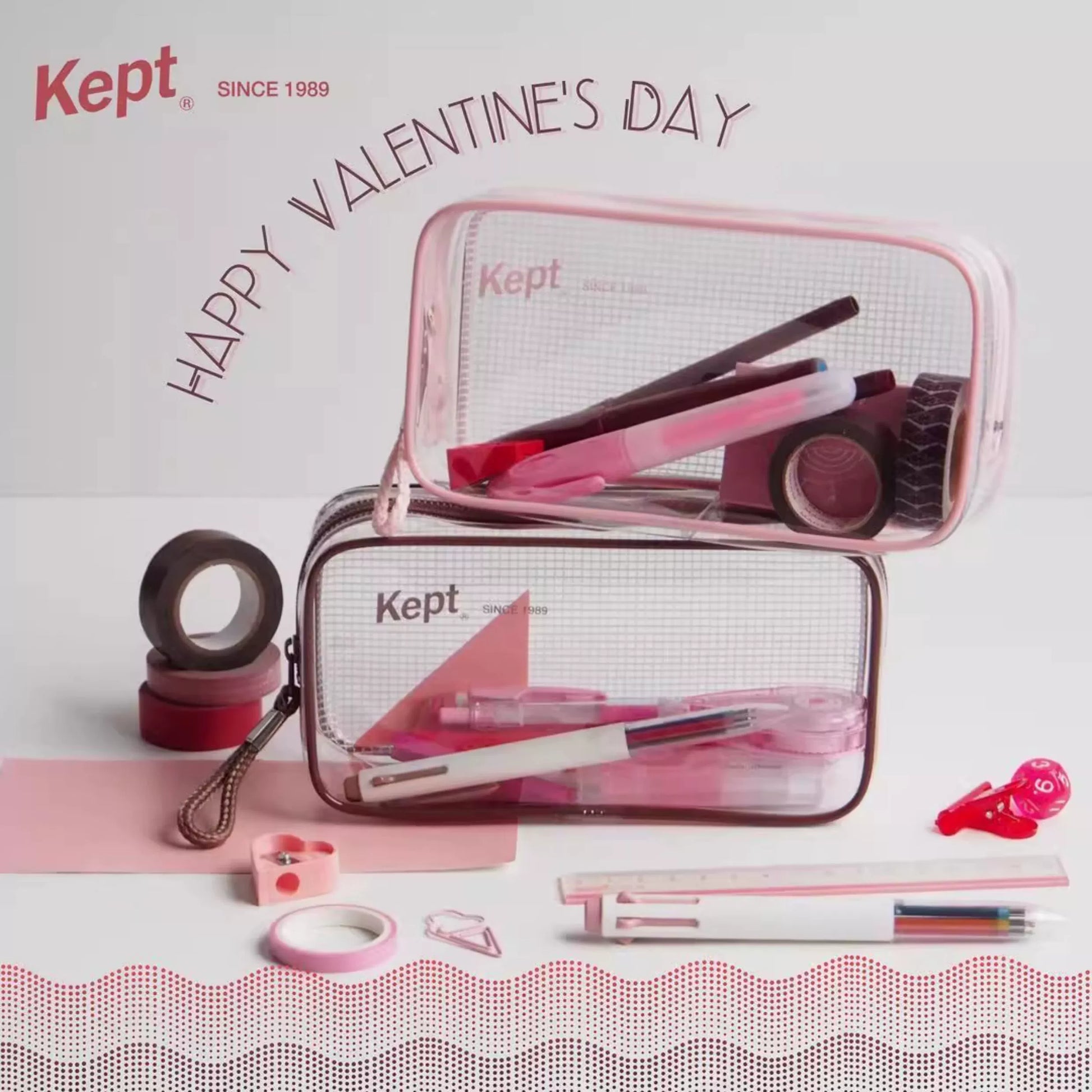 Kept Raymay Fujii Pencil Case, Clear Pen Pouch