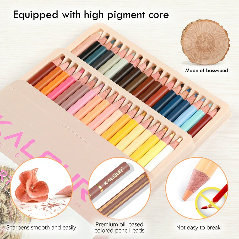 Kalour 35 Color Skin Tone Portrait Drawing Pencil Set