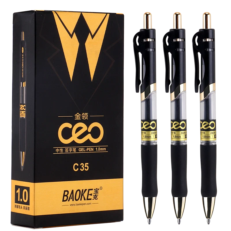Baoke Ceo C35 1.0mm Gel Pen Pack of 12 Black