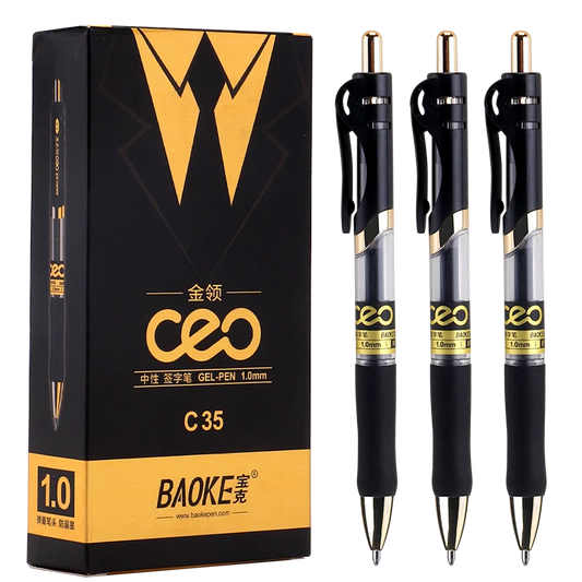 Baoke Ceo C35 1.0mm Gel Pen Pack of 12 Black