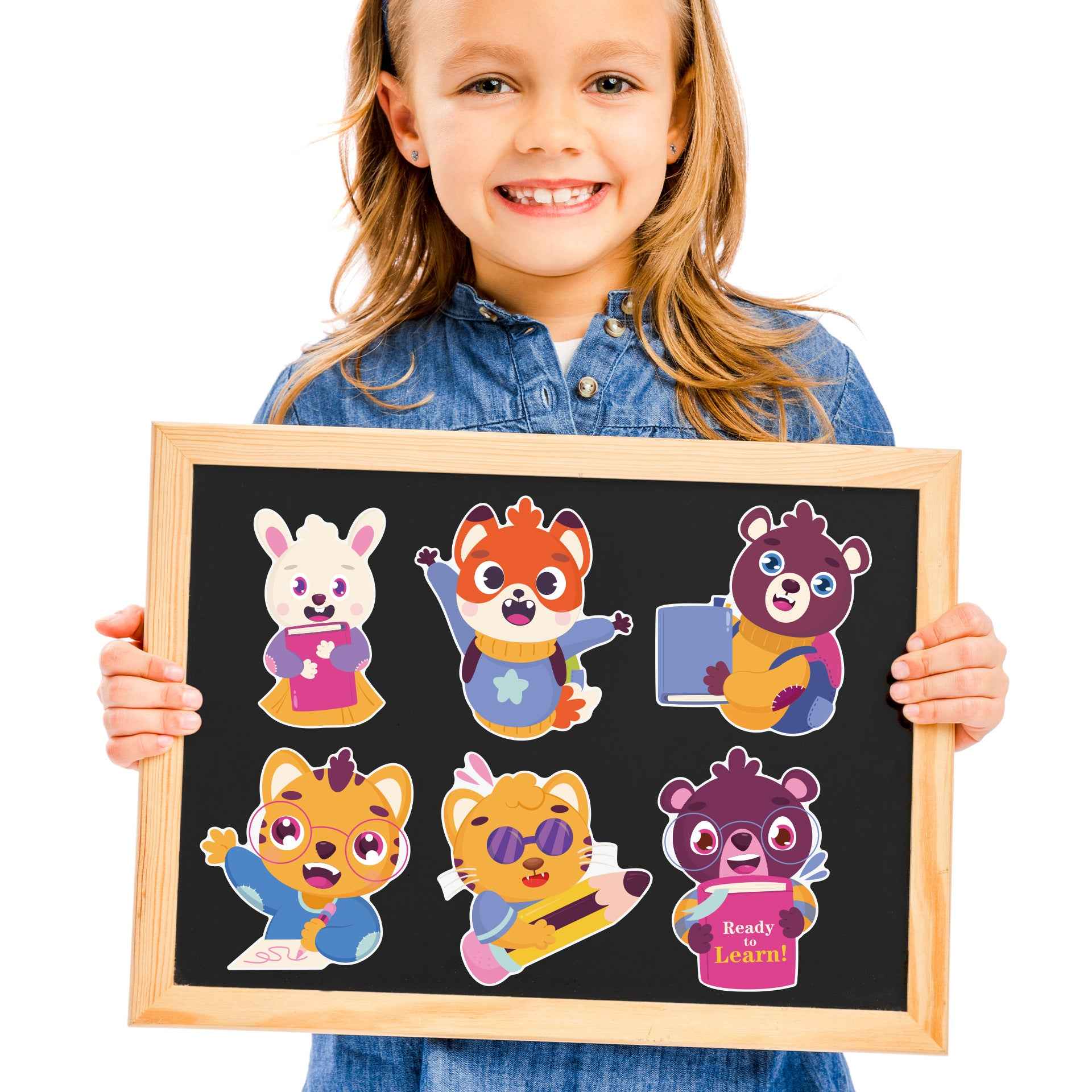 24 Sheets Cartoon Back to School Make Your Own Stickers for Kids - TTpen