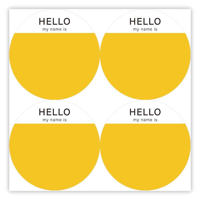200Pcs Hello Name Tags Hello My Name is Stickers 8cm Round - TTpen
