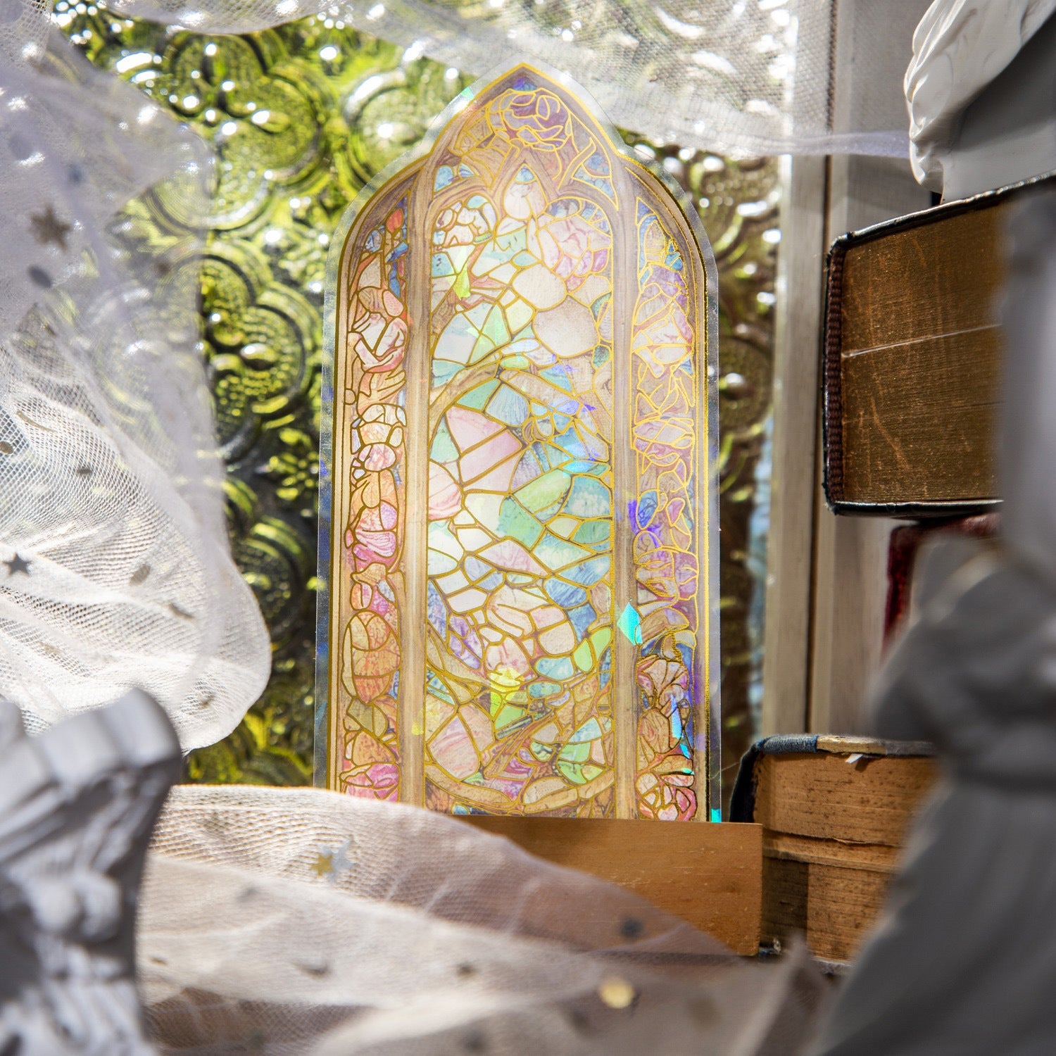 60-Piece PET Sticker Set - Glazed Window Series 60x120mm