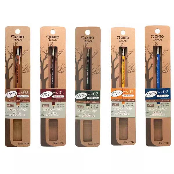 OHTO WN02 Wooden Pencil-Shaped Mechanical Pencil 0.5MM