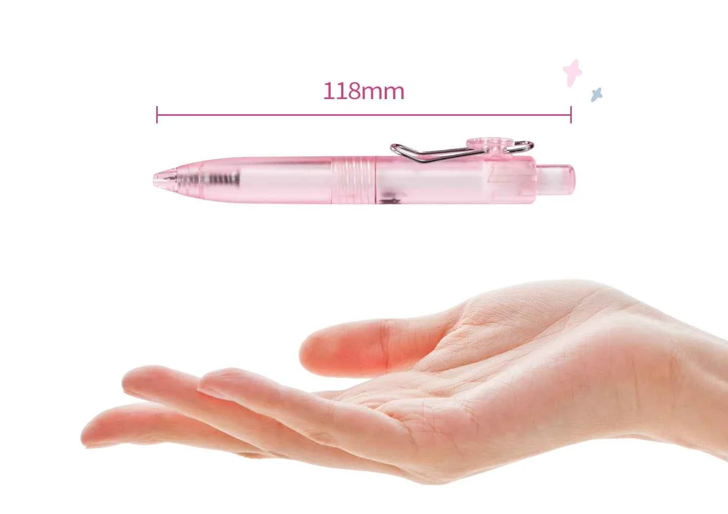 Never Kawaii Cat Pocket Gel Pens Light Pink 3 Pack