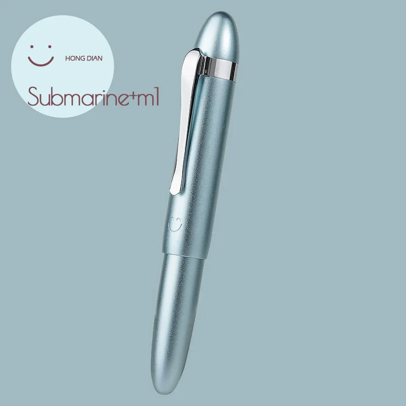 Hongdian Mini Pocket Travel Fountain Pen Submarine Shape Aluminium