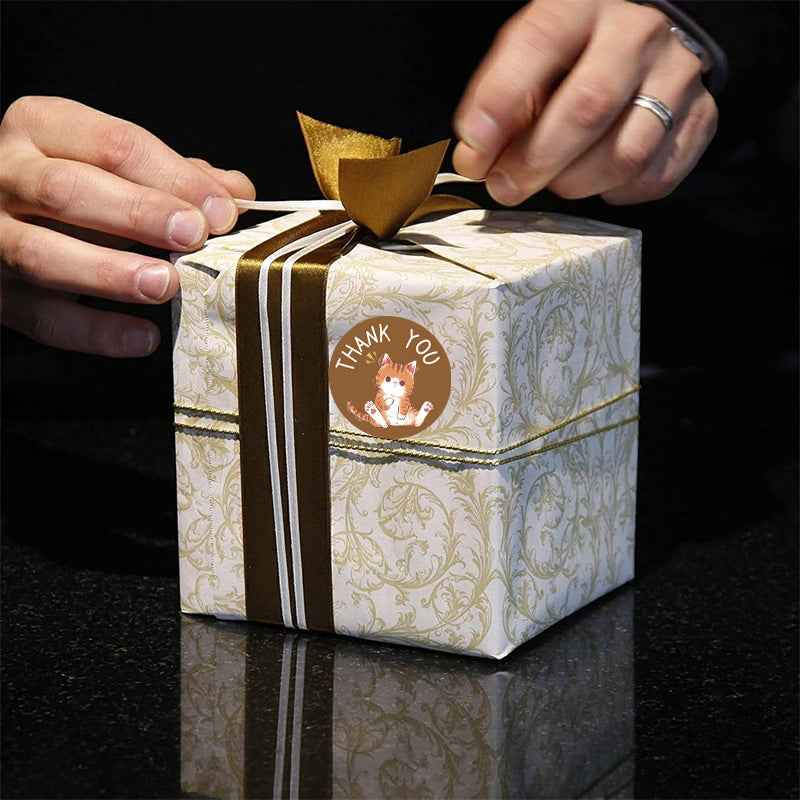 1000PCS Cat Thank You Stickers Labels for Small Business 1 INCH - TTpen