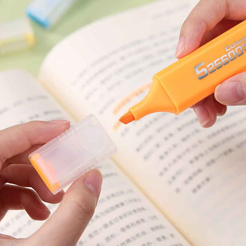 Comix HP908 10PCS Highlighters,1-5mm Chisel Tip,6 Colors - TTpen