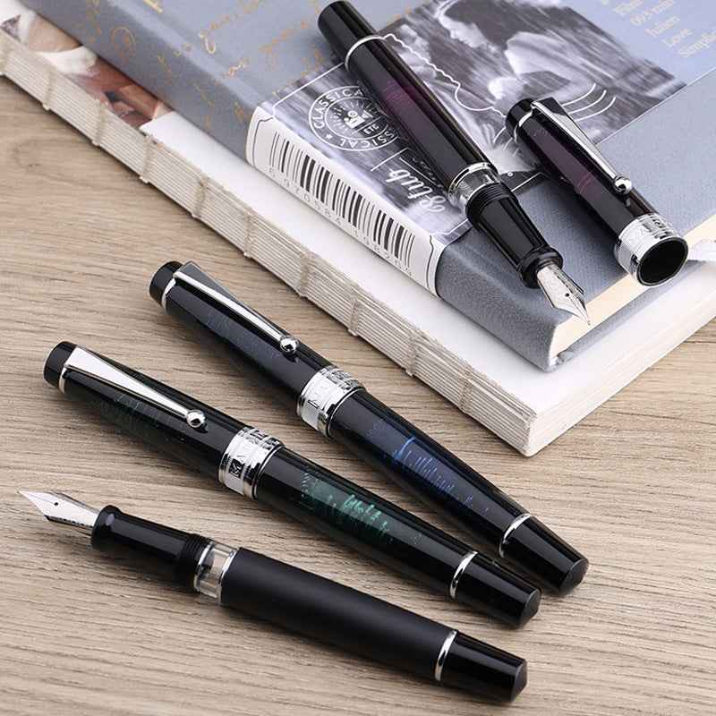 Majohn T5 Piston Fountain Pen,Large Ink Capacity Writing Set with Box - TTpen