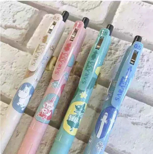 Zebra SARASA Clip x Moomin Gel Pen - 0.5mm 4 Pack - Limited Edition