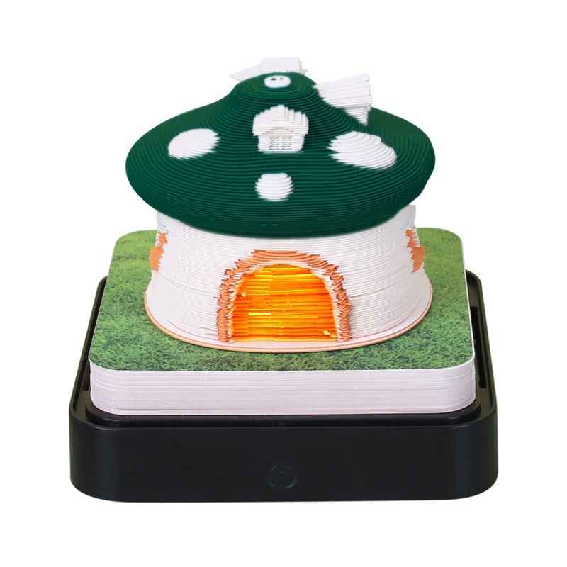 2024 Time Piece Mushroom Calendar Memo Pad with LED Lights - TTpen