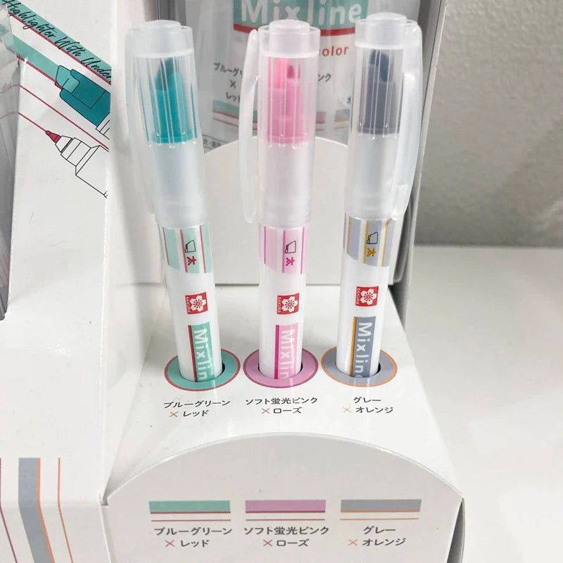 SAKURA Mixline Highlighter Marker Pens 3 Color Set
